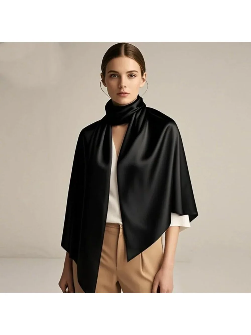 Luxurious 100% Silk Long Scarf - Women's Large Oblong Shawl, Gift-Ready